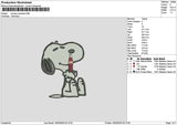 Snoopy Cola Bottle Embroidery File 6 sizes