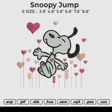 Snoopy Jump Embroidery File 6 size
