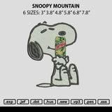 Snoopy Mountain Embroidery File 6 sizes