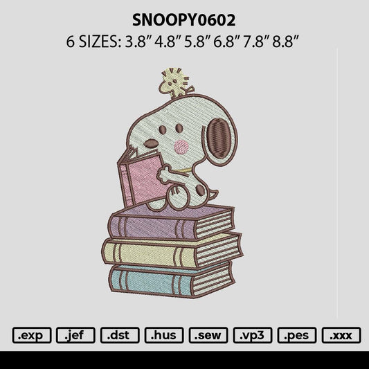Snoopy0602 Embroidery File 6 sizes