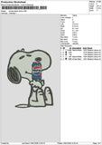 Snoopy Pepsicherry Embroidery File 6 sizes