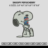 Snoopy Pepsicherry Embroidery File 6 sizes