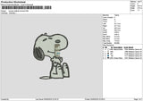 Snoopy Redbull Coconut Embroidery File 6 sizes