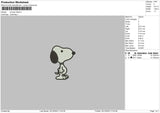 Snoopystand Embroidery File 6 sizes