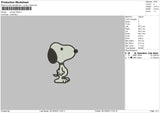 Snoopystand Embroidery File 6 sizes