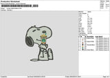 Snoopy Coffee2602 Embroidery File 6 sizes