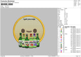 Got Soju Embroidery File 6 sizes