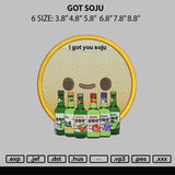 Got Soju Embroidery File 6 sizes