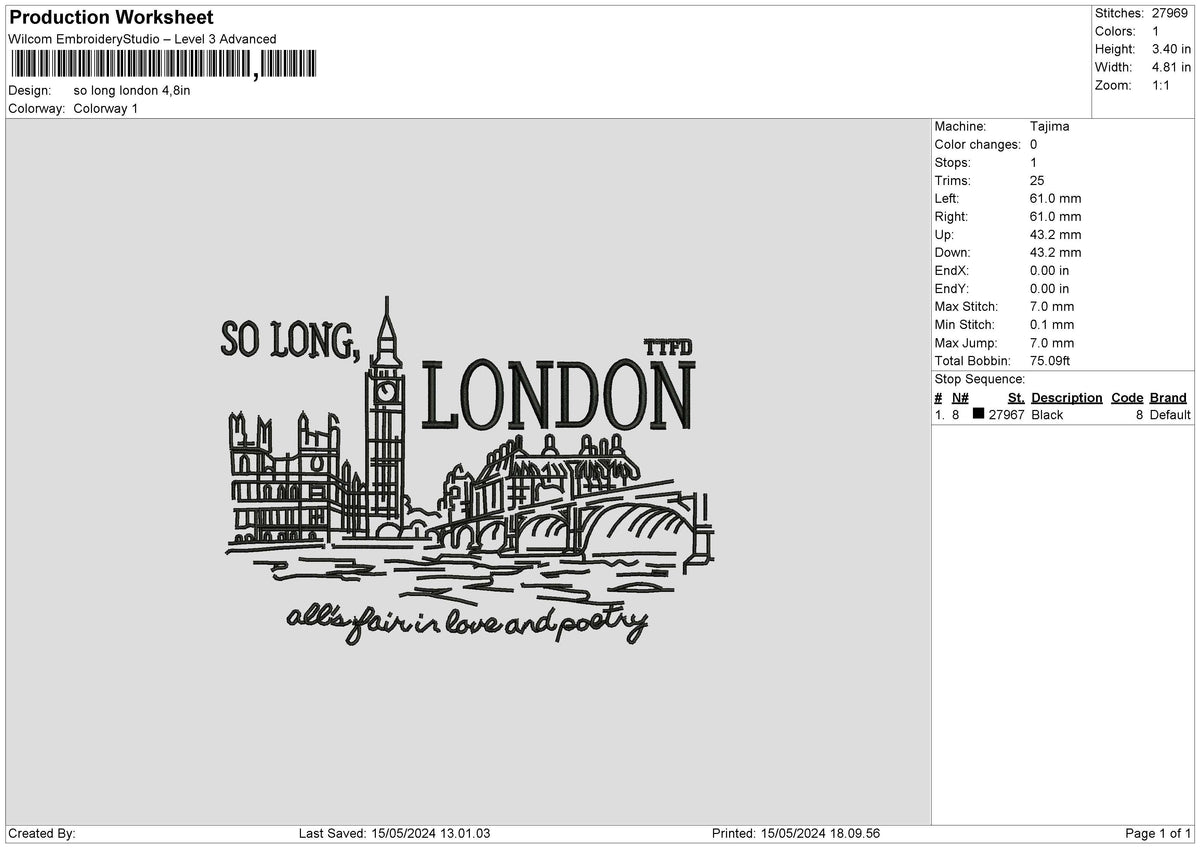 London1505 Embroidery File 6 sizes