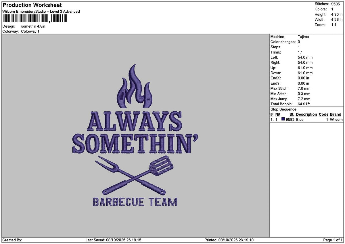 Somethintext Embroidery File 6 sizes