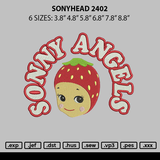 Sonyhead 2402 Embroidery File 6 sizes
