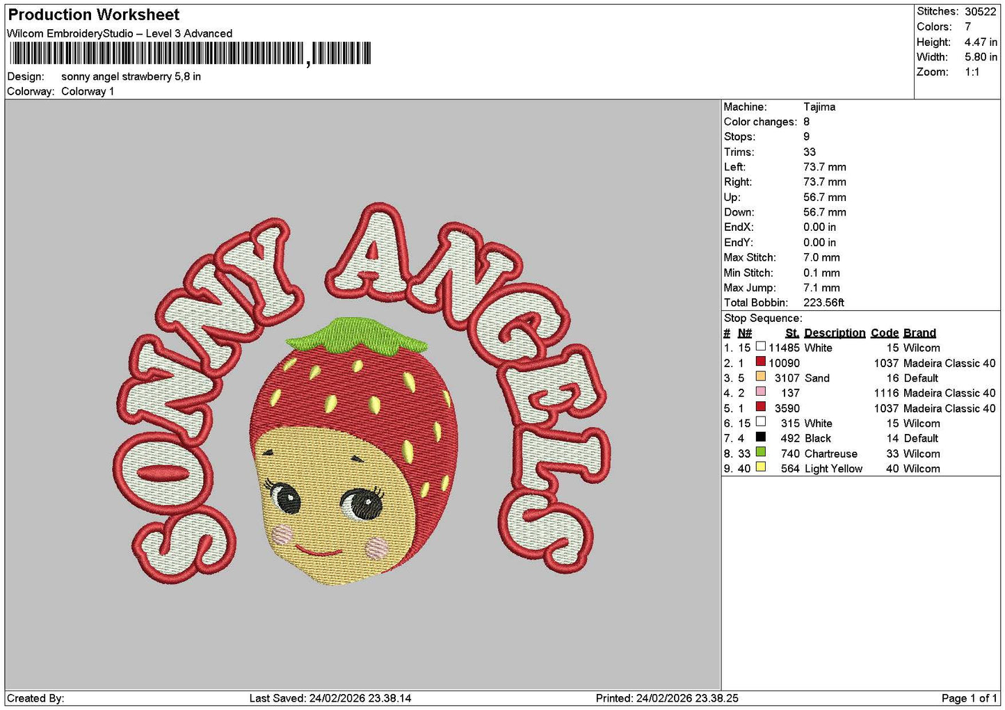 Sonyhead 2402 Embroidery File 6 sizes