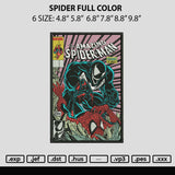 Spider Full Color Embroidery File 6 sizes