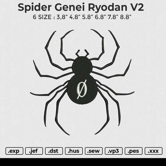 Spider Genei Ryodan V2 Embroidery File 6 size