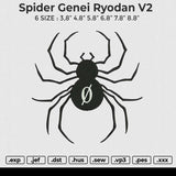 Spider Genei Ryodan V2 Embroidery File 6 size