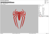 Spider Red Embroidery File 6 sizes