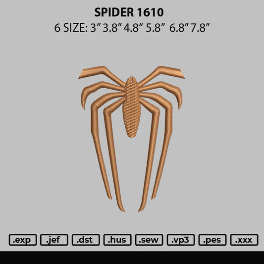 Spider 1610 Embroidery File 6 sizes