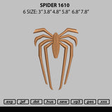 Spider 1610 Embroidery File 6 sizes