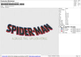 Spiderman Across Embroidery