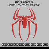 Spider Bigger 01 Embroidery File 6 sizes