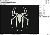 Spiderman logo v2 Embroidery File 6 size