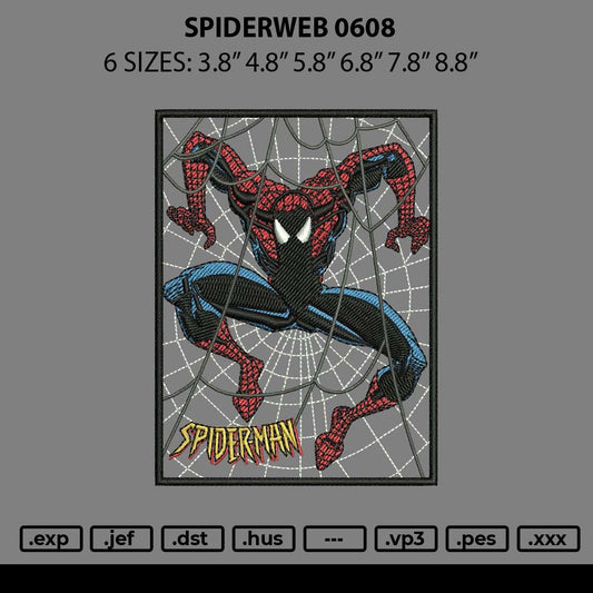 Spiderweb 0608 Embroidery File 6 sizes