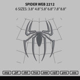 Spider Web 2212 Embroidery File 6 sizes