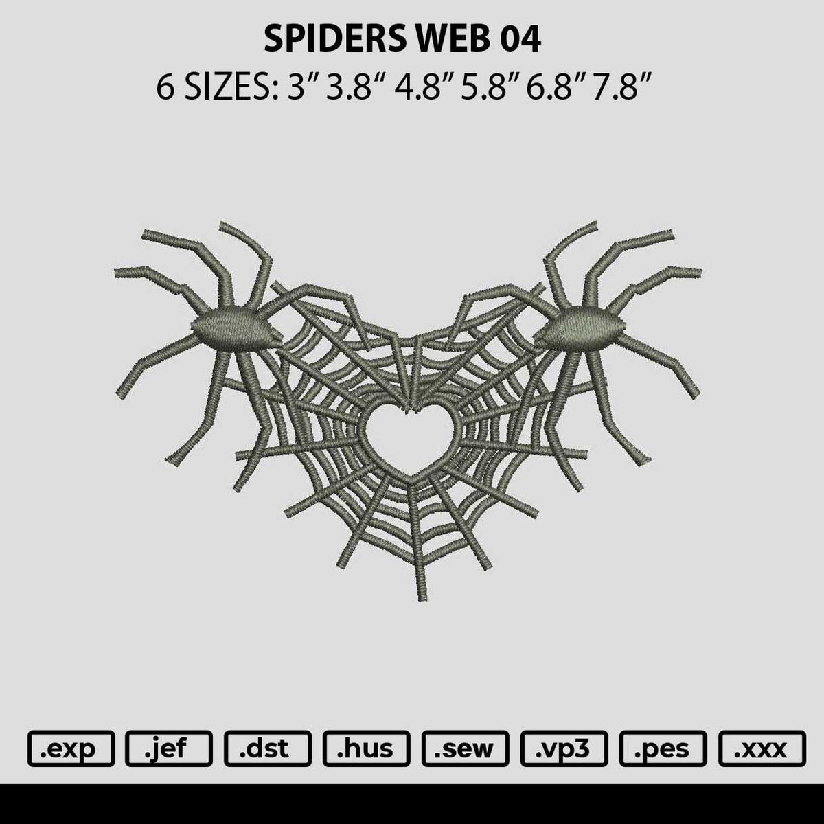 Spiders Web 04 Embroidery File 6 sizes