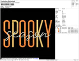 Spooky Text Embroidery