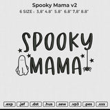 Spooky Mama v2 Embroidery File 6 size
