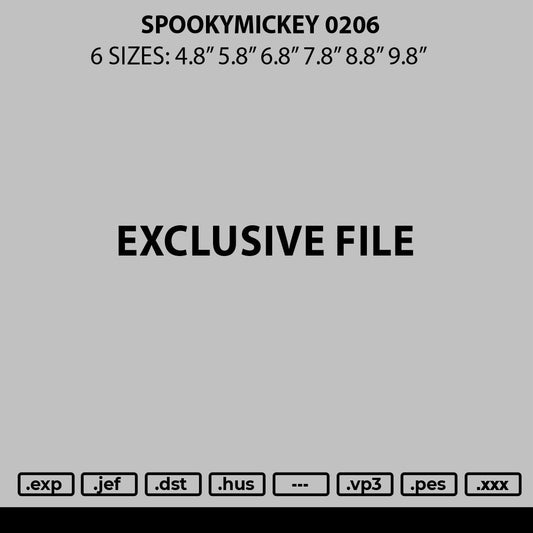 Spookymickey 0206 Embroidery File 6 sizes