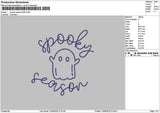 Spookytext 1209 Embroidery File 6 sizes