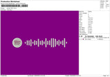 Player Code 02 Embroidery File 6 sizes