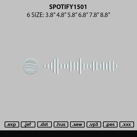 Spotify1501 Embroidery File 6 sizes