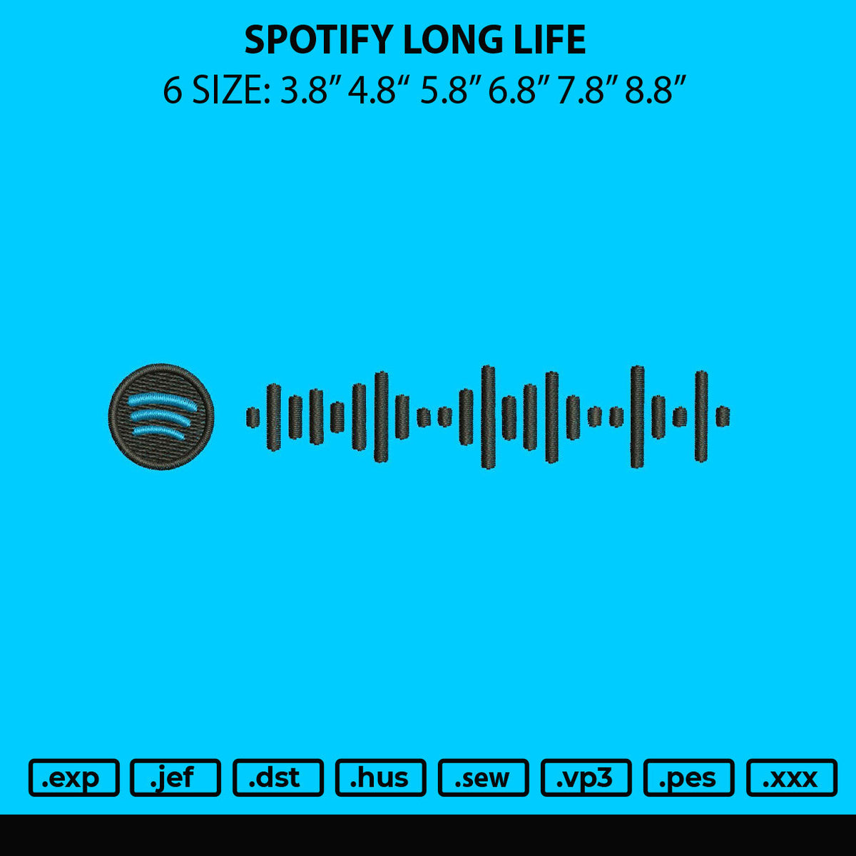 Spotify Long Life Embroidery