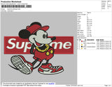 Supreme Mickey Embroidery