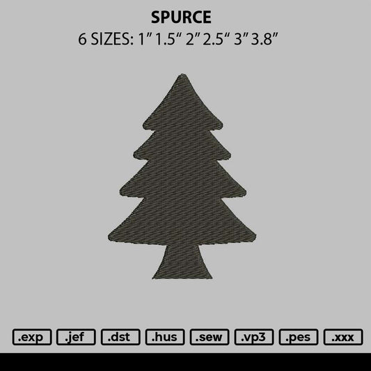 Spruce Embroidery File 6 sizes