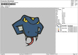 Snake Head 2102 Embroidery File 6 sizes