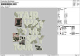 Stairtext Embroidery File 6 sizes