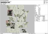 Stairtext Embroidery File 6 sizes