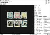 Stamps Embroidery File 6 size