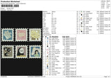 Stamps Embroidery File 6 size