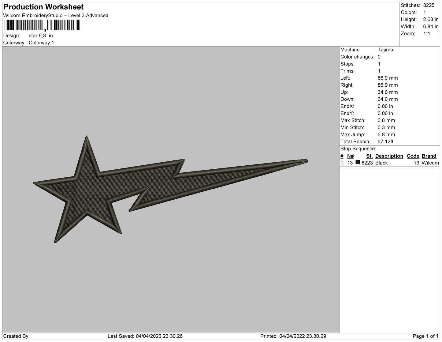 Star Embroidery