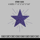 Star 1203 Embroidery File 6 sizes