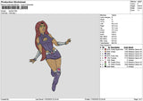 Woman Hero 1702 Embroidery File 6 sizes