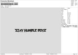 Humbletext Embroidery File 6 sizes