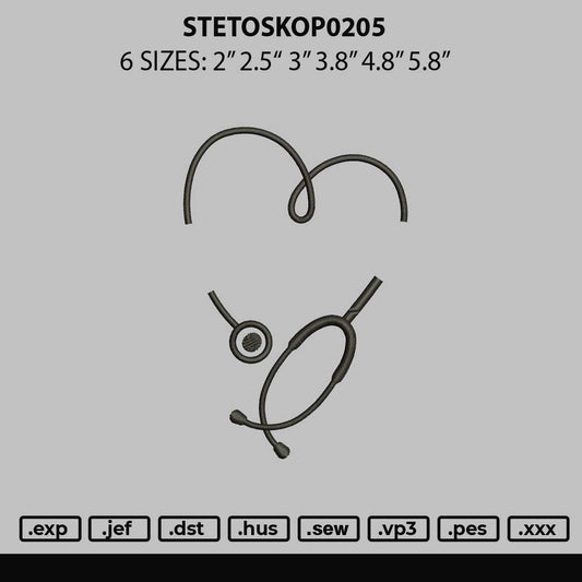 Stetoskop0205 Embroidery File 6 sizes