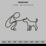 stickman Embroidery File 4 size