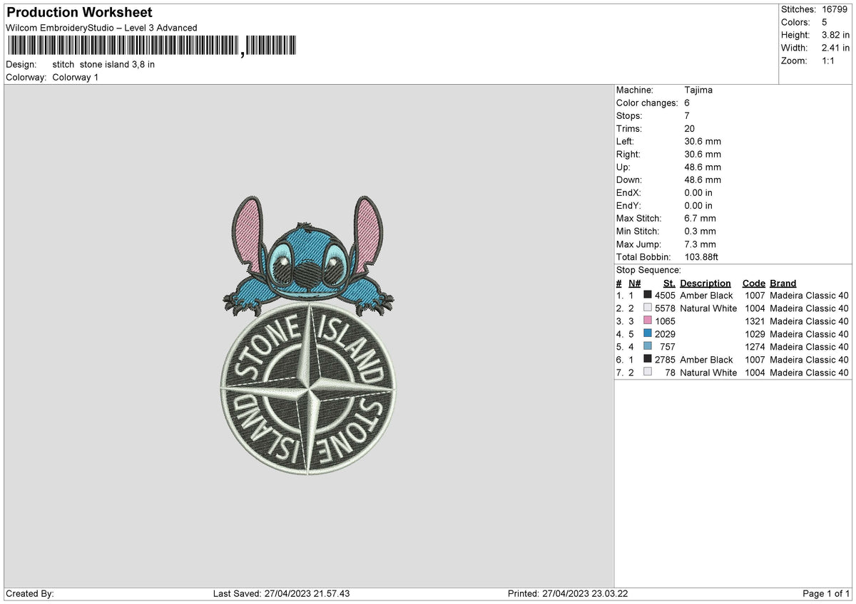 Stitch stone I Embroidery File 6 sizes