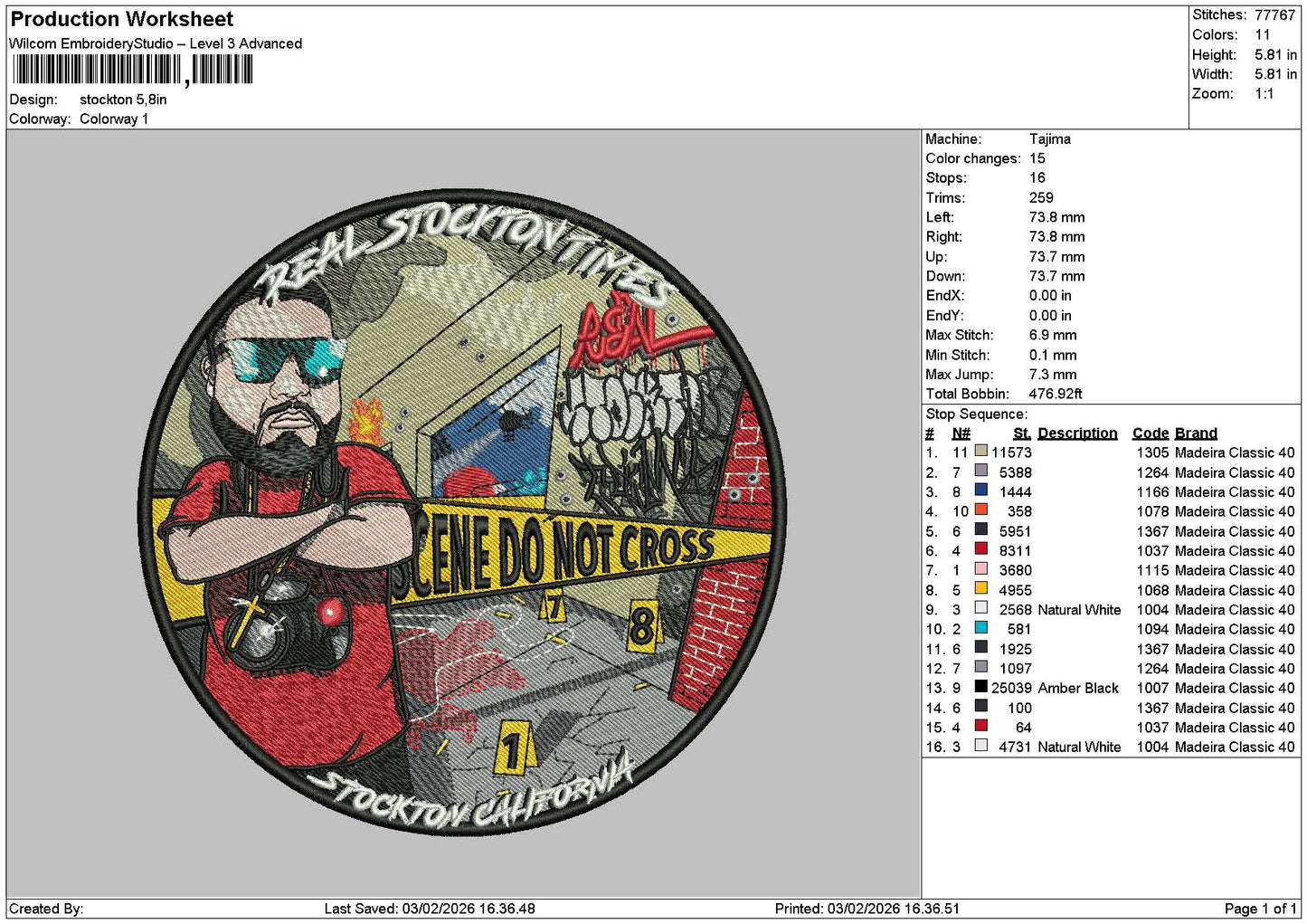 Stocktoncircle Embroidery File 6 sizes